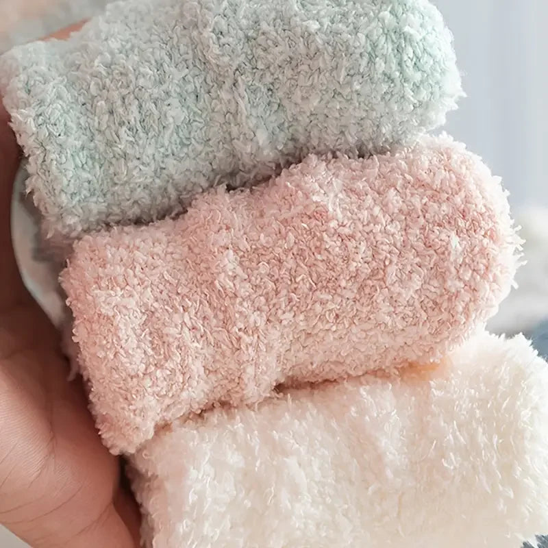 5 Pairs Thickened Coral Fleece Socks