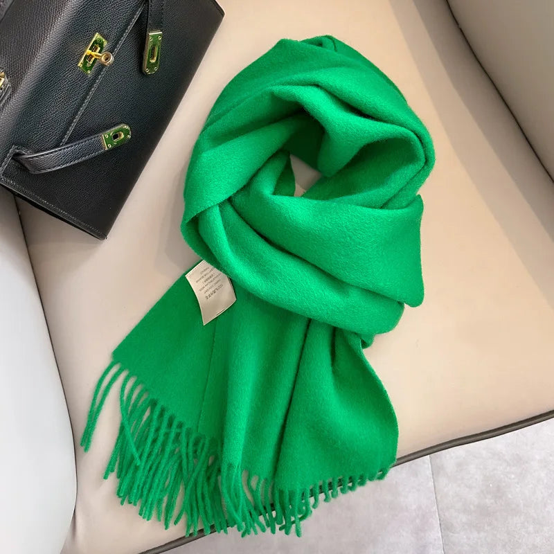 Winter Narrow Scarf 28 Color 100% Wool