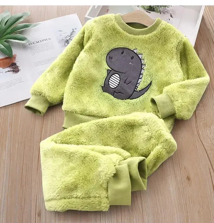 Children's Pajama Sets Bear Tops + Pants 2Pcs