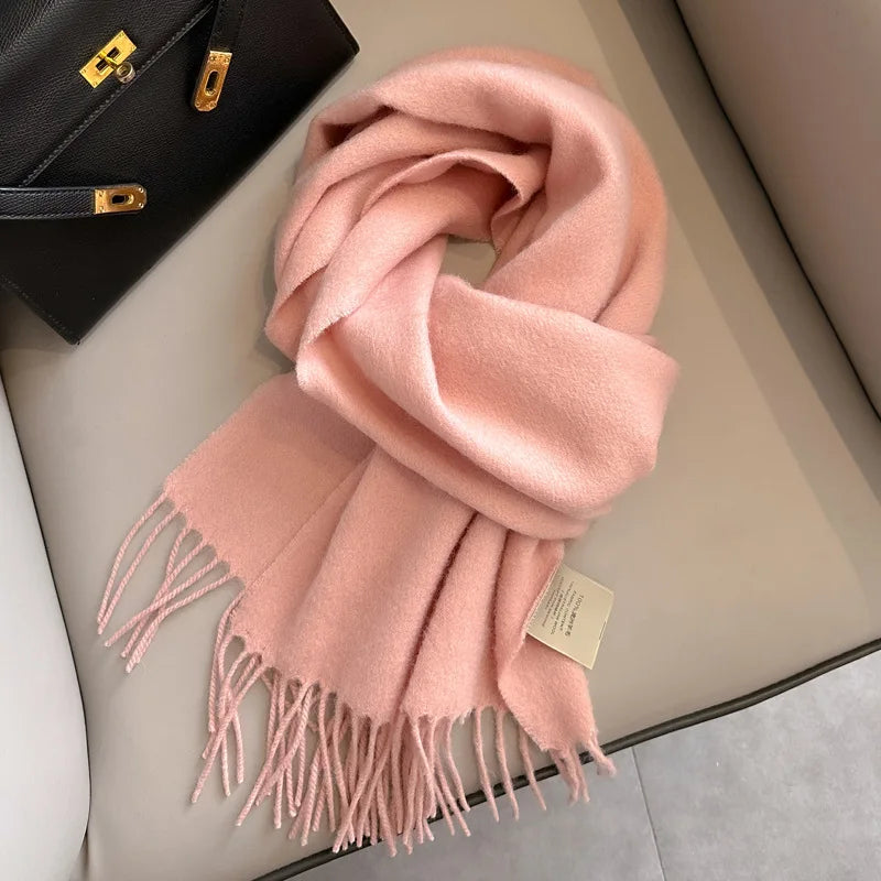 Winter Narrow Scarf 28 Color 100% Wool