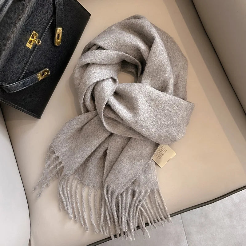 Winter Narrow Scarf 28 Color 100% Wool