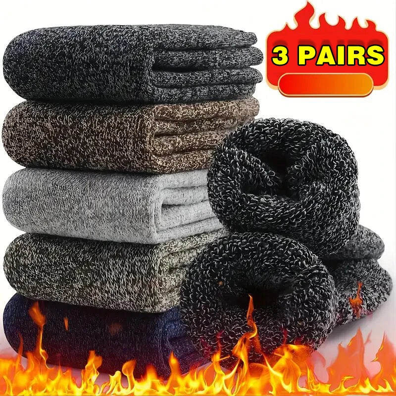3 Pairs Winter Warm Thick Towel