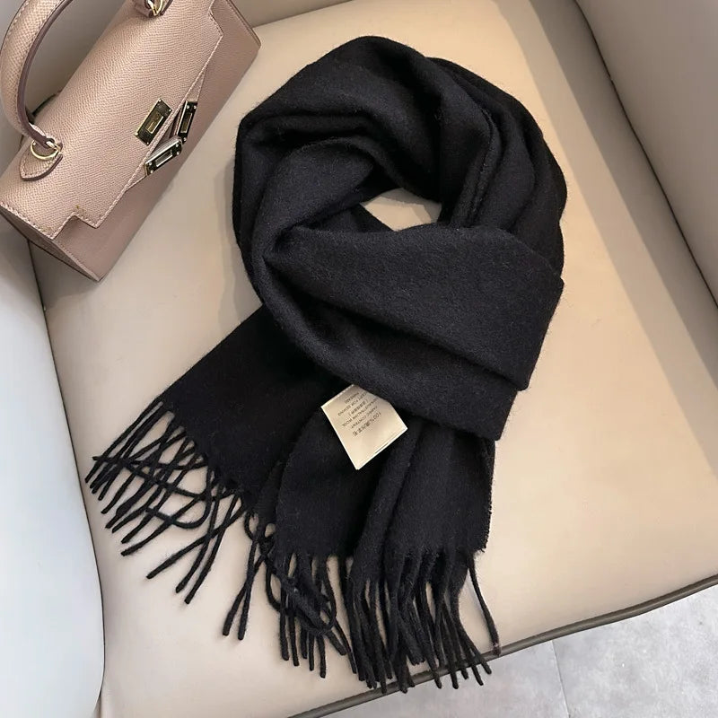 Winter Narrow Scarf 28 Color 100% Wool