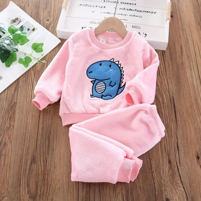 Children's Pajama Sets Bear Tops + Pants 2Pcs