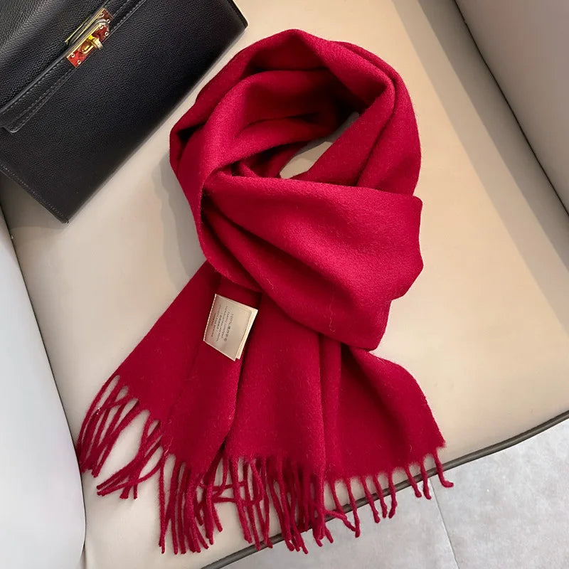 Winter Narrow Scarf 28 Color 100% Wool