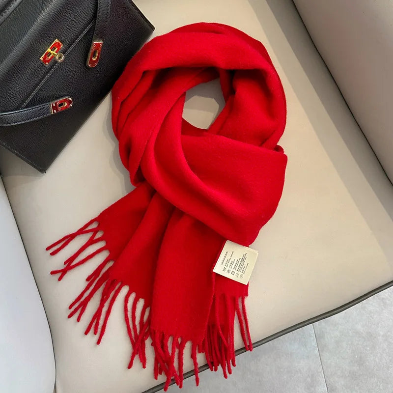 Winter Narrow Scarf 28 Color 100% Wool