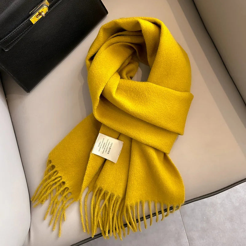Winter Narrow Scarf 28 Color 100% Wool