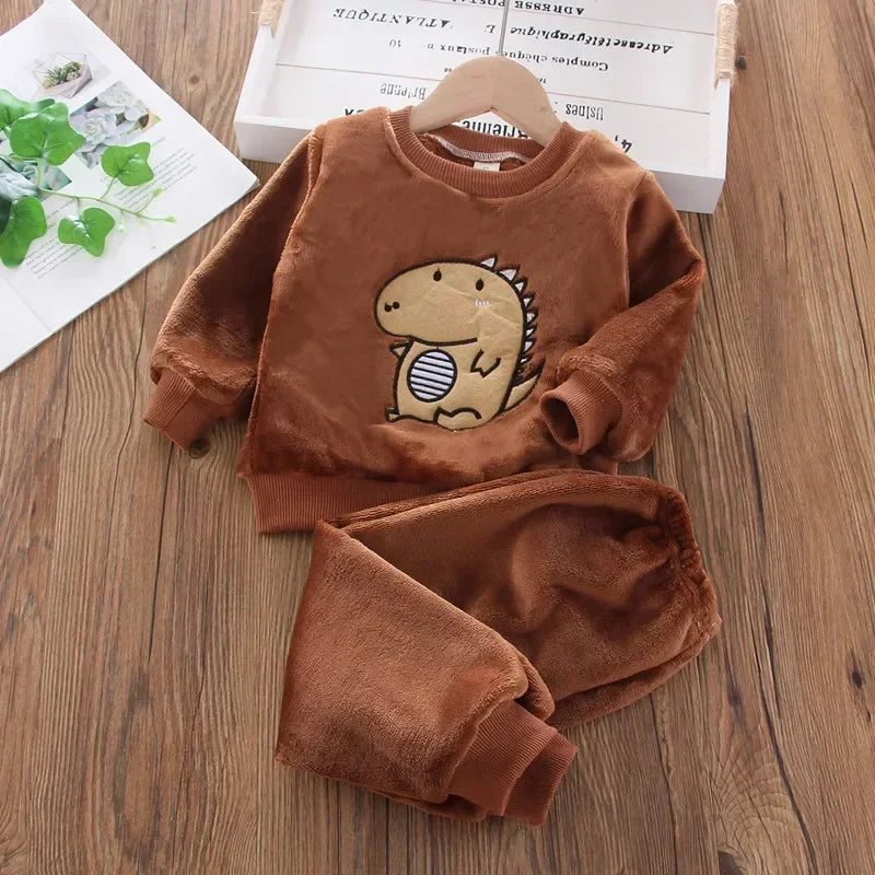 Children's Pajama Sets Bear Tops + Pants 2Pcs