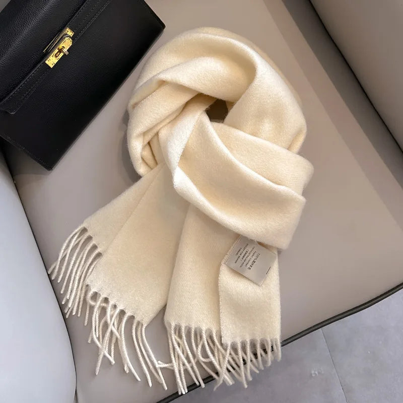 Winter Narrow Scarf 28 Color 100% Wool