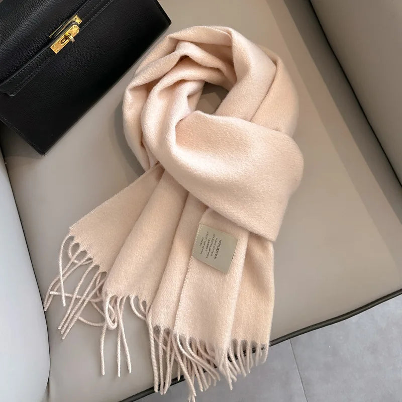 Winter Narrow Scarf 28 Color 100% Wool