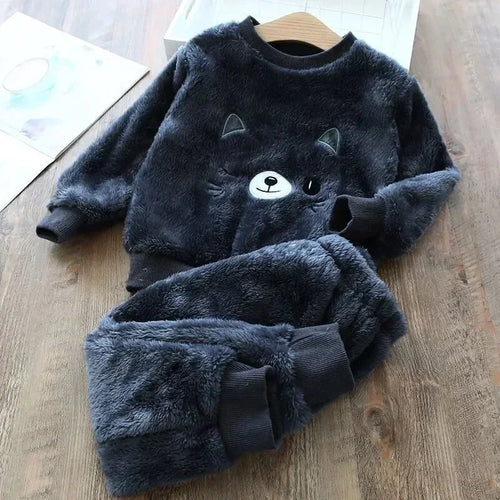 Children's Pajama Sets Bear Tops + Pants 2Pcs