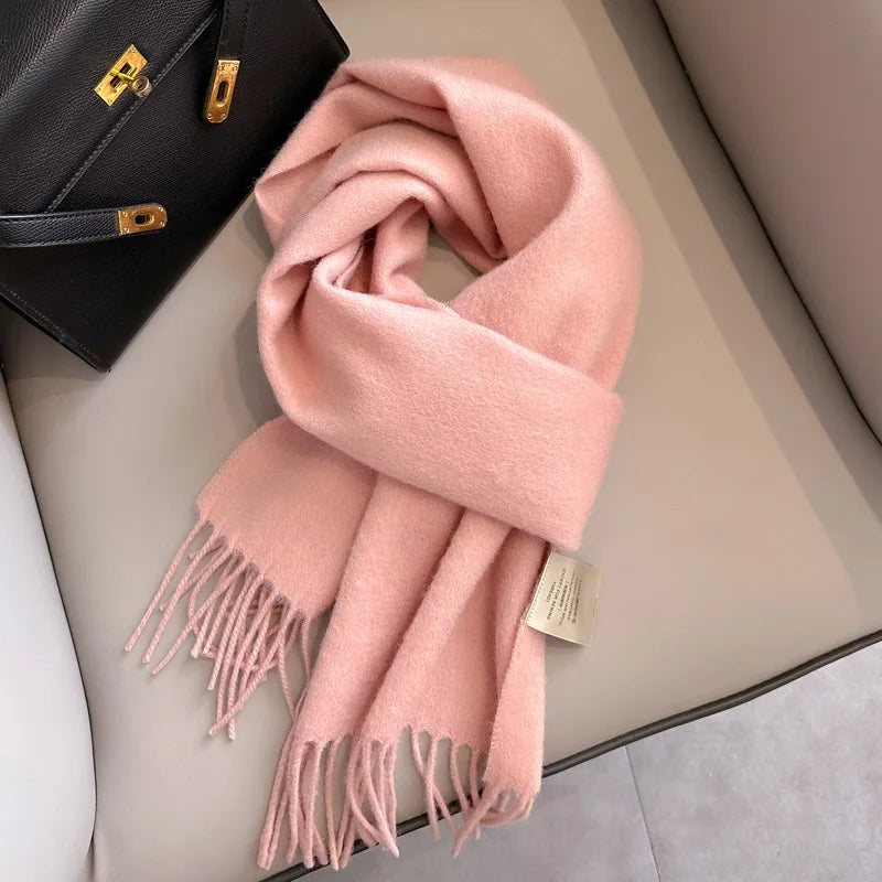 Winter Narrow Scarf 28 Color 100% Wool