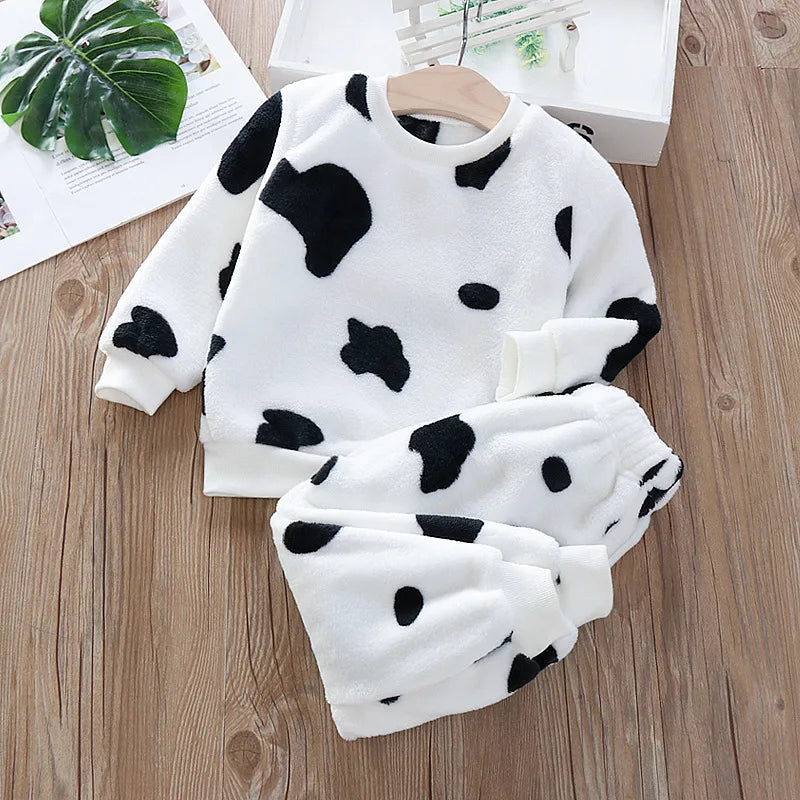 Children's Pajama Sets Bear Tops + Pants 2Pcs