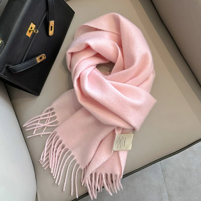 Winter Narrow Scarf 28 Color 100% Wool