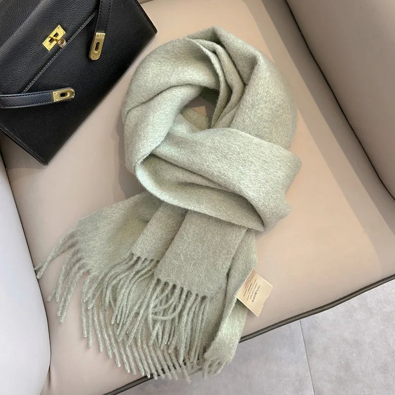 Winter Narrow Scarf 28 Color 100% Wool
