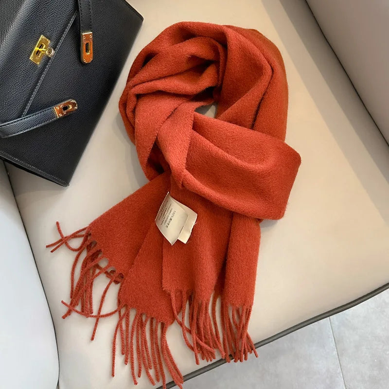 Winter Narrow Scarf 28 Color 100% Wool