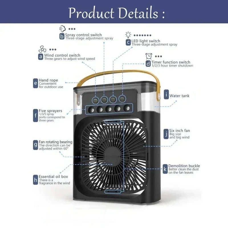 Portable New 3 In 1 Fan AIr Conditioner