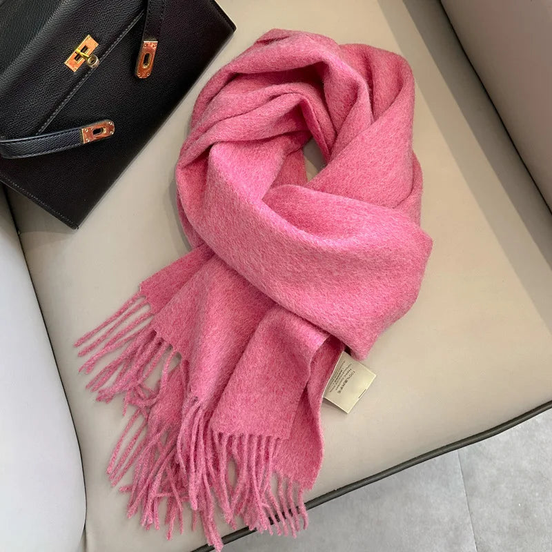 Winter Narrow Scarf 28 Color 100% Wool