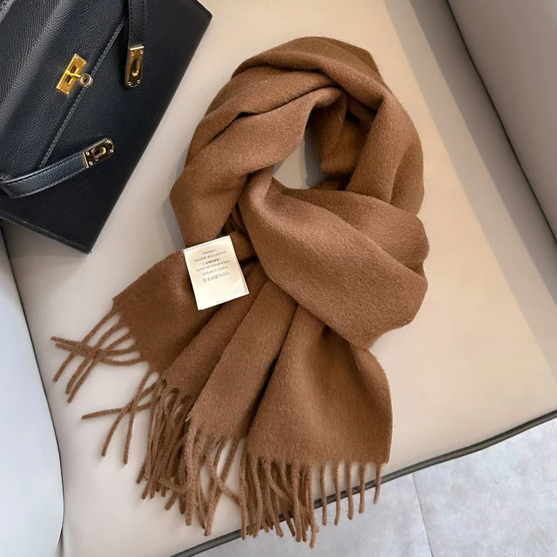 Winter Narrow Scarf 28 Color 100% Wool