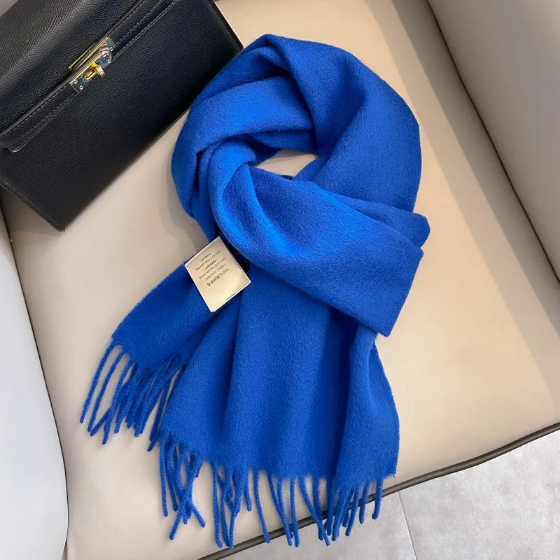 Winter Narrow Scarf 28 Color 100% Wool