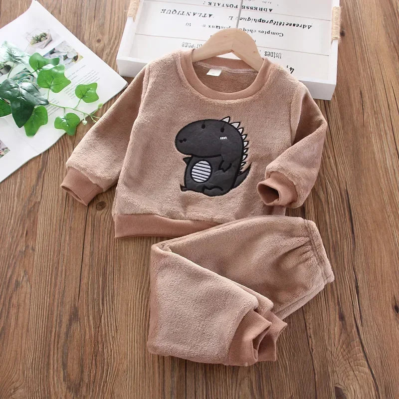Children's Pajama Sets Bear Tops + Pants 2Pcs