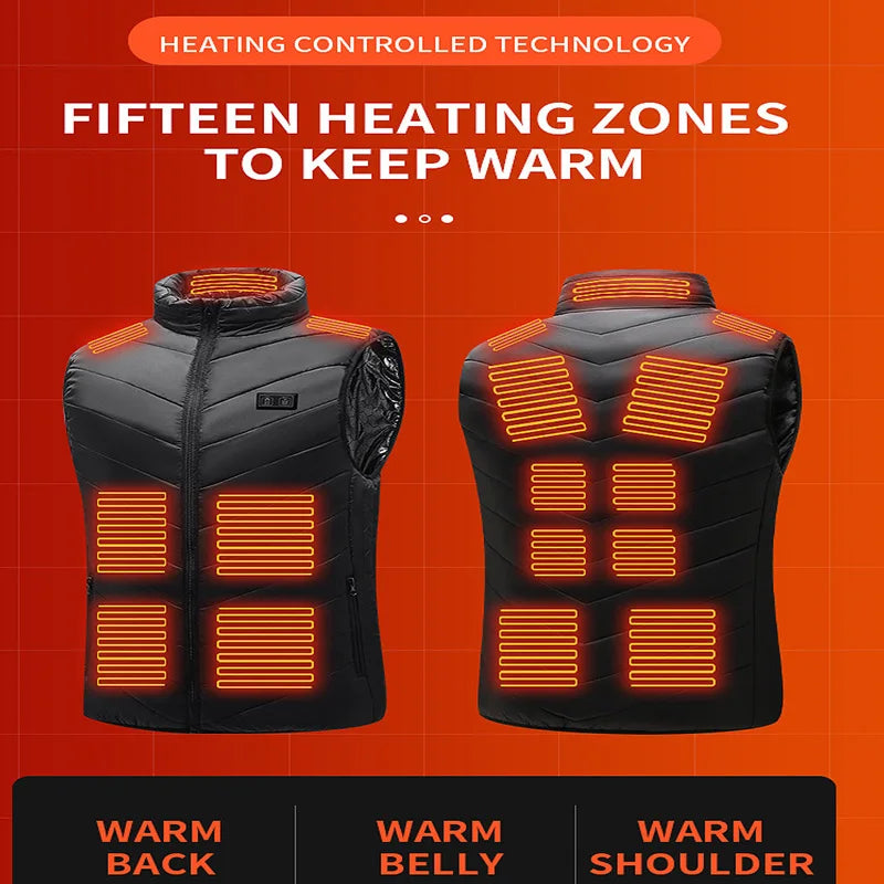 21 Heated Vest Zones Electric Heated Jackets