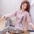 Autumn Thin 2pieces Pyjamas Set