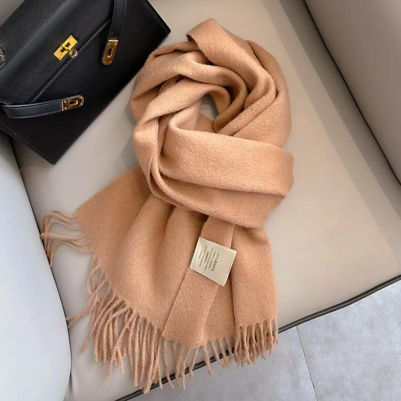 Winter Narrow Scarf 28 Color 100% Wool