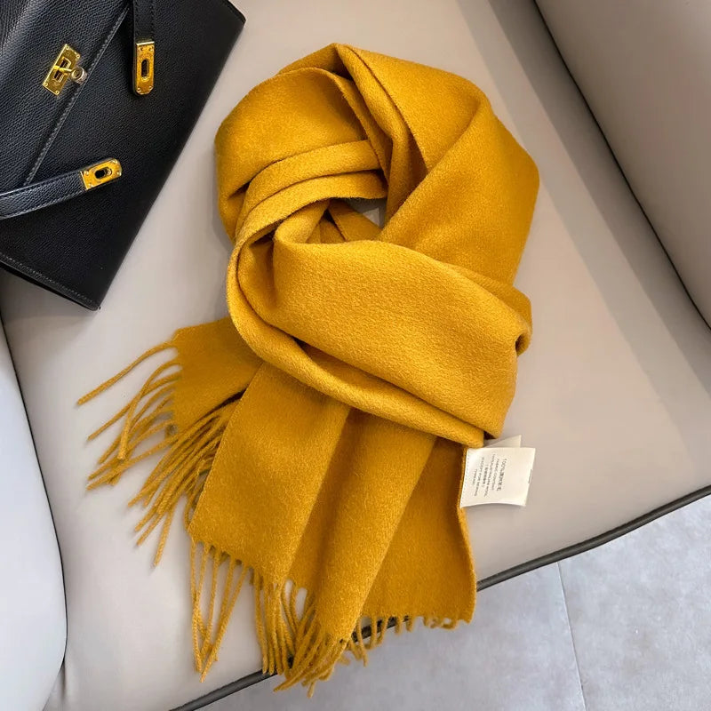 Winter Narrow Scarf 28 Color 100% Wool