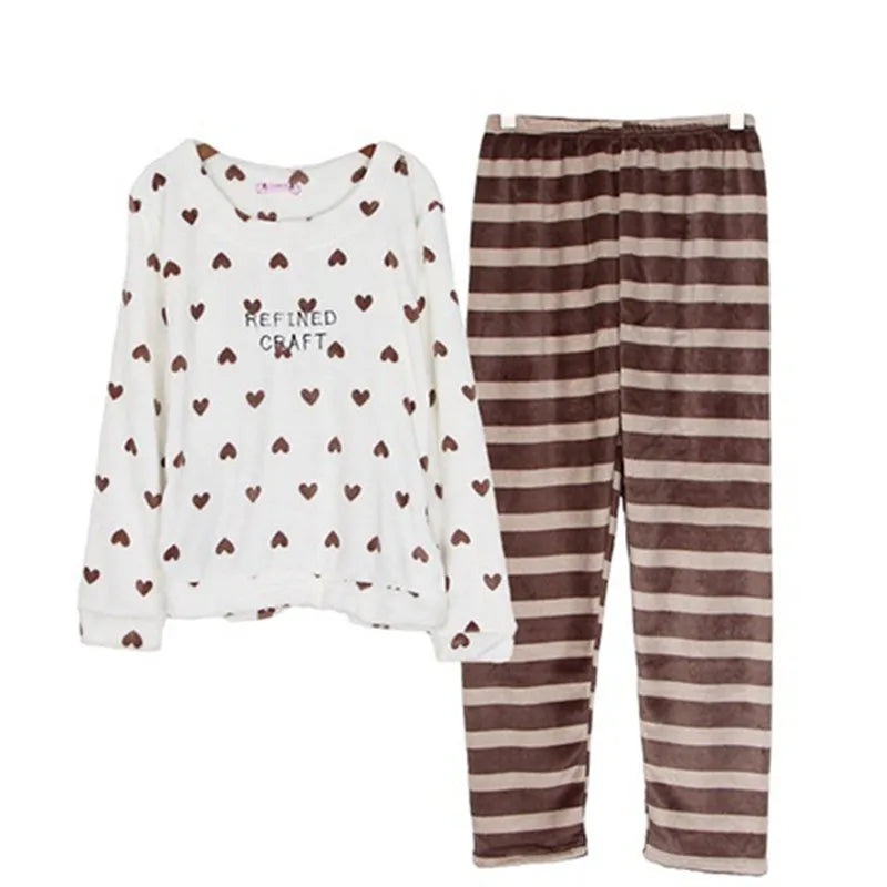 Winter Thickened Warm Coral Velvet pyjamas