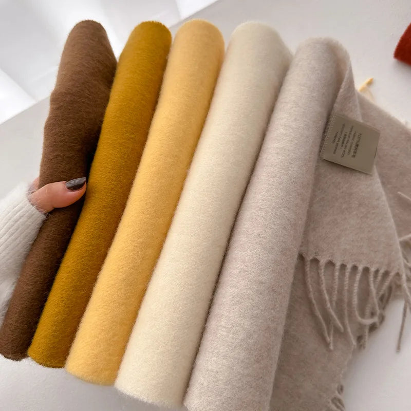 Winter Narrow Scarf 28 Color 100% Wool
