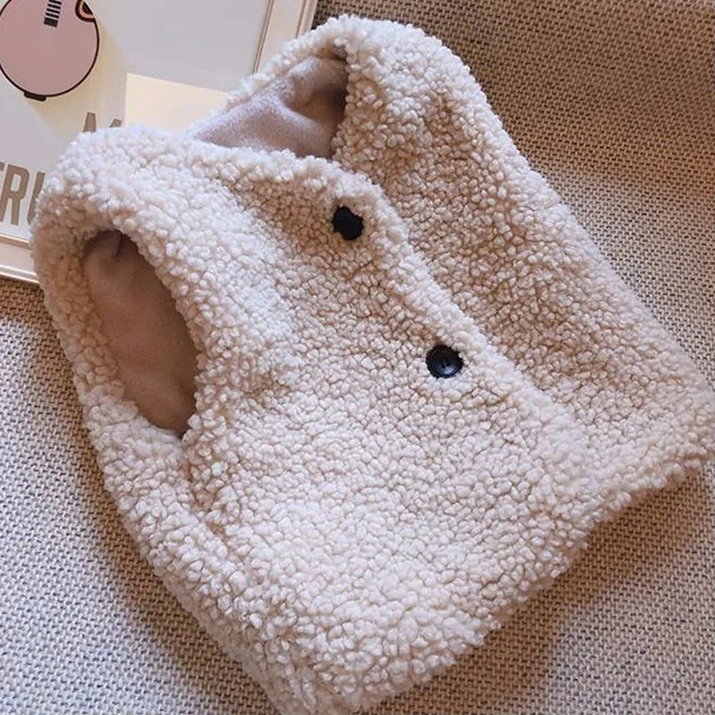 Winter Baby Lamb Wool Plus Velvet Waistcoat