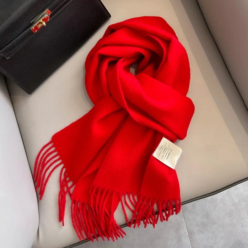 Winter Narrow Scarf 28 Color 100% Wool